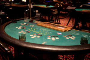 blackjack table empty casino