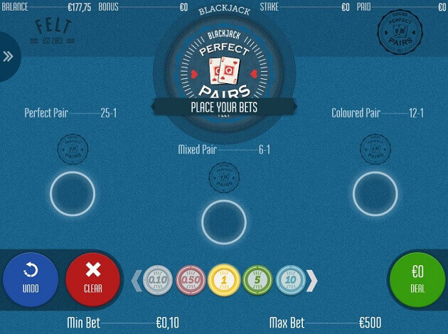 play blackjack perfect pairs online free