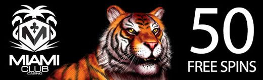 50 Free Spins on King Tiger Slots at Miami Club Casino