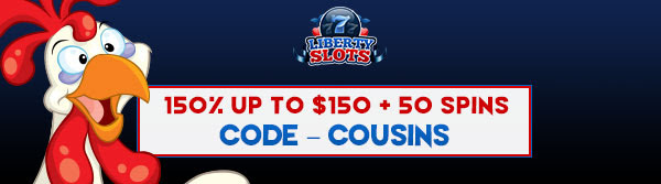 150% up to $150 + 50 Spins on Funky Chicken