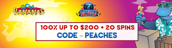 100% up to $200 + 20 Spins on Cool Bananas