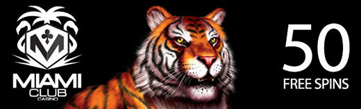 Miami Club Bonus - 50 free spins on King Tiger slot