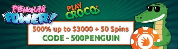 500% up to $3000 + 50 Spins on Penguin Power